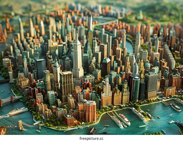 New York City miniature model