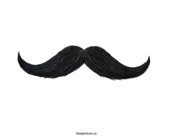 [Transparent Background PNG]Black Artistic Mustache Illustration