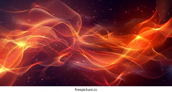 Abstract Fiery Energy Flow in Space