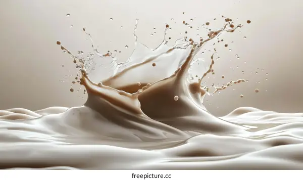 Milk Splash in Studio Environment