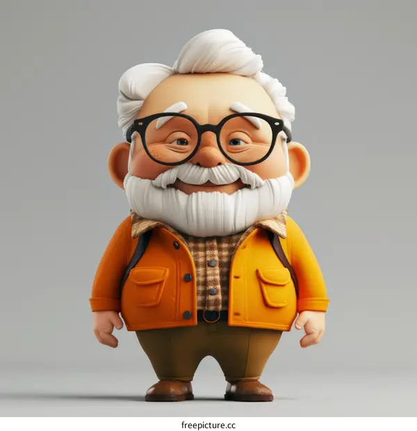 3D rendering of a grandpa