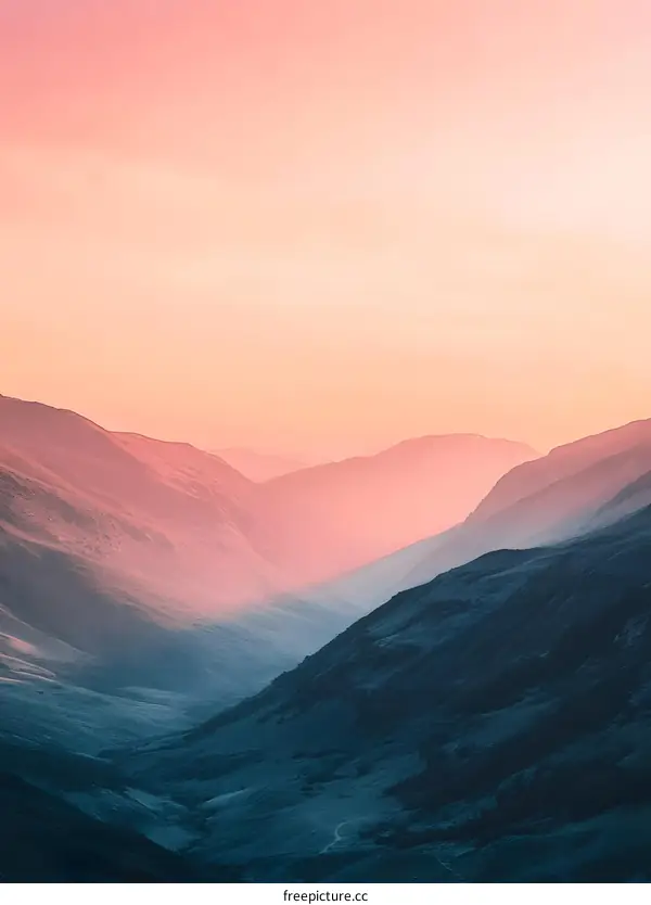 Mountain Valley Sunset Landscape Photography