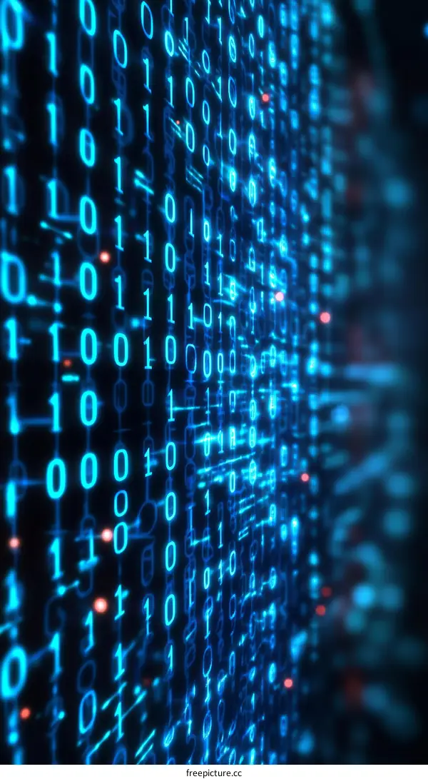 Binary Code Digital Wall Pattern Illustration