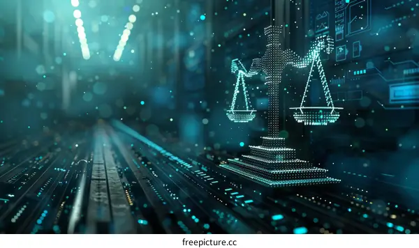 Themis, the Greek goddess of justice, in a digital world