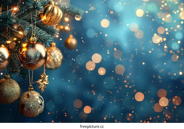 Christmas Golden Balls Hanging Decoration