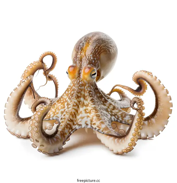 Octopus on a White Background