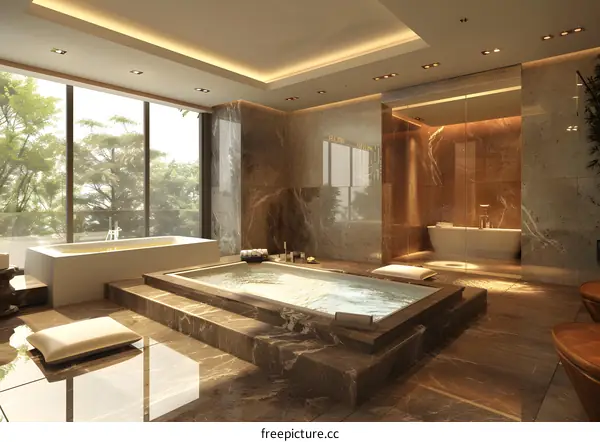 Luxury hotel bathroom