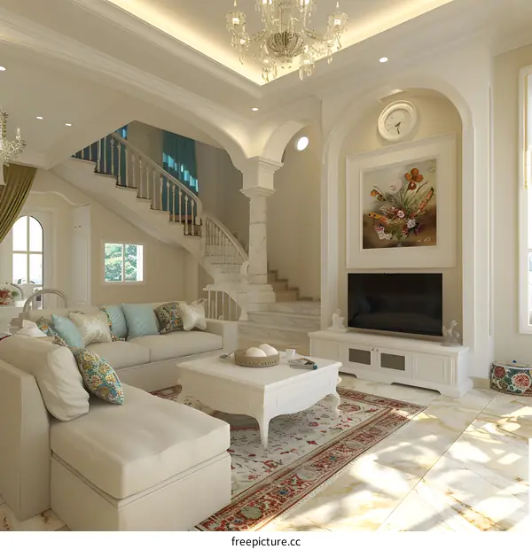 European style living room interior design
