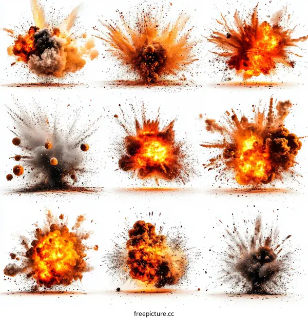 Explosion Collection with Various Impacts