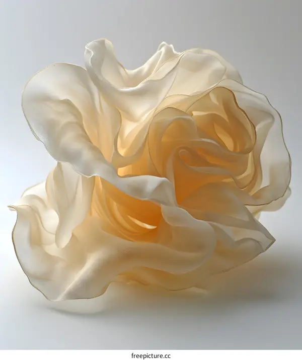 Abstract Sculpture of Flowing Fabric