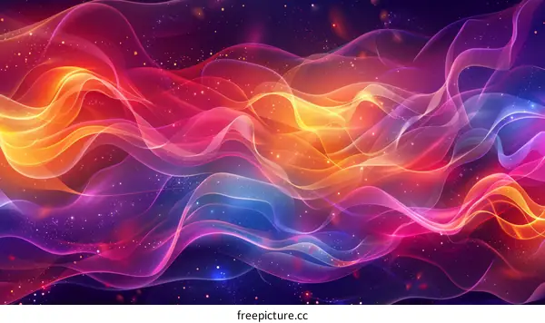 Abstract Colorful Flowing Lines