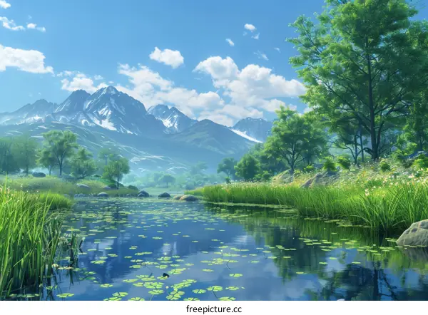 Tranquil Mountain Lake