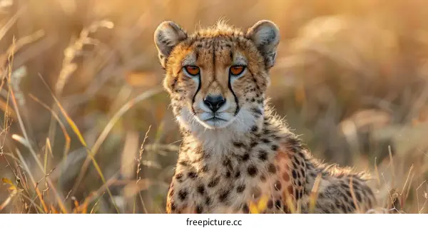 A Cheetah in the African Savanna