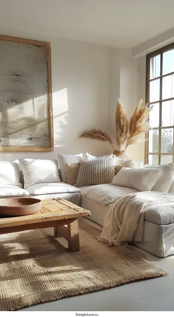 Modern coastal living room interior design