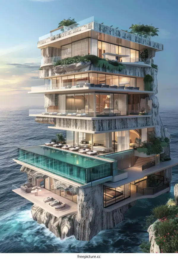 Luxury Cliffside House Overlooking the Ocean