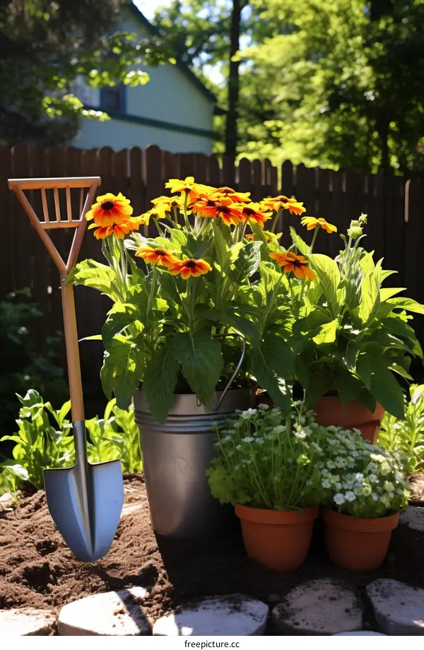 Black-eyed Susans in a Summer Garden