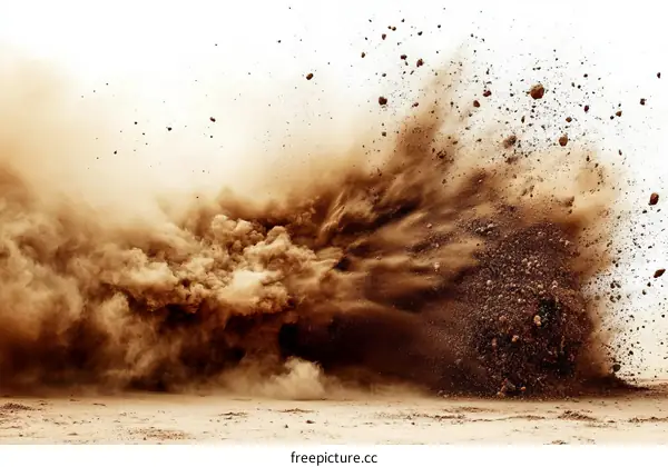 Powerful Dust Explosion in the Desert