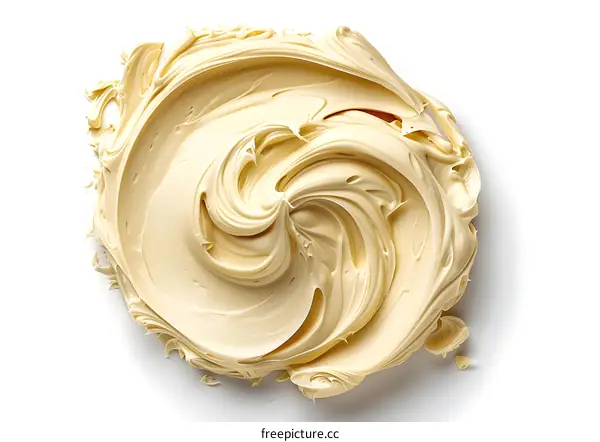 Close-up of a creamy white substance