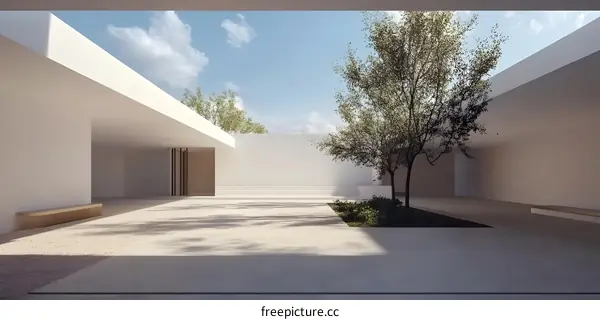 Minimalist Architecture Interior Design with Modern Patio