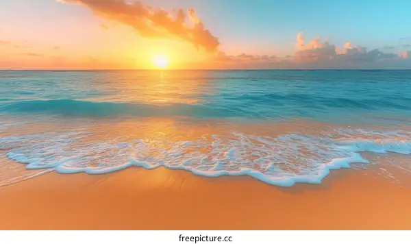 Tranquil evening at the beach