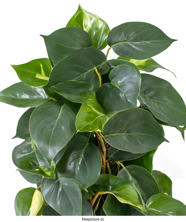 [Transparent Background PNG]Green Plant With Large Leaves Isolated on White Background