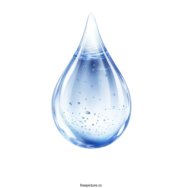 [Transparent Background PNG]Beautiful Transparent Blue Water Drop