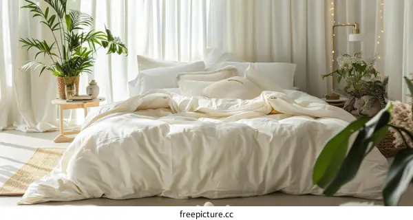 Heavenly White Bedding in a Bright and Airy Bedroom