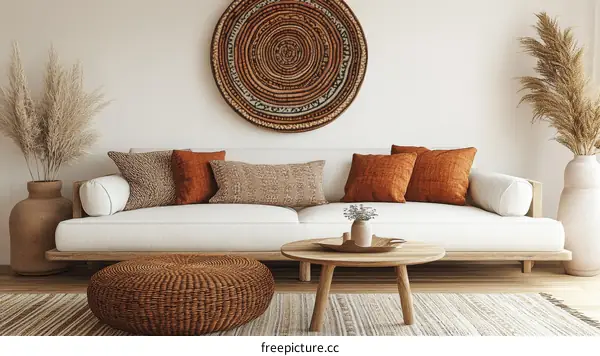 Bohemian Living Room Interior Design