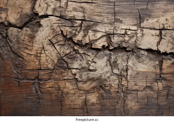 weathered wooden texture with cracks