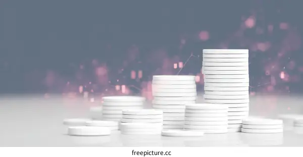 Abstract Geometric Stacks of White Circles