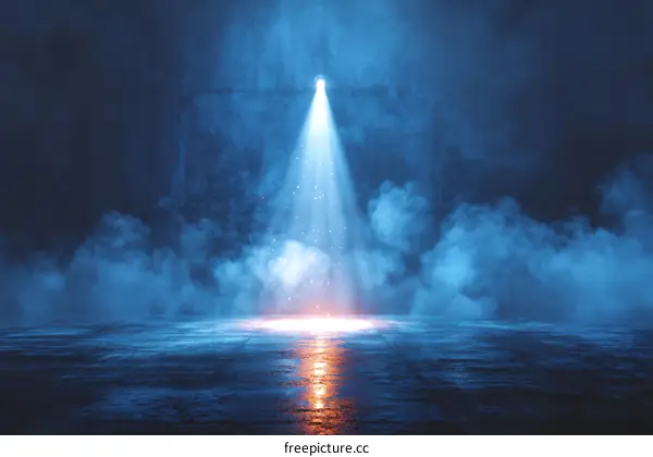 Dramatic Stage Lighting Design Illustration