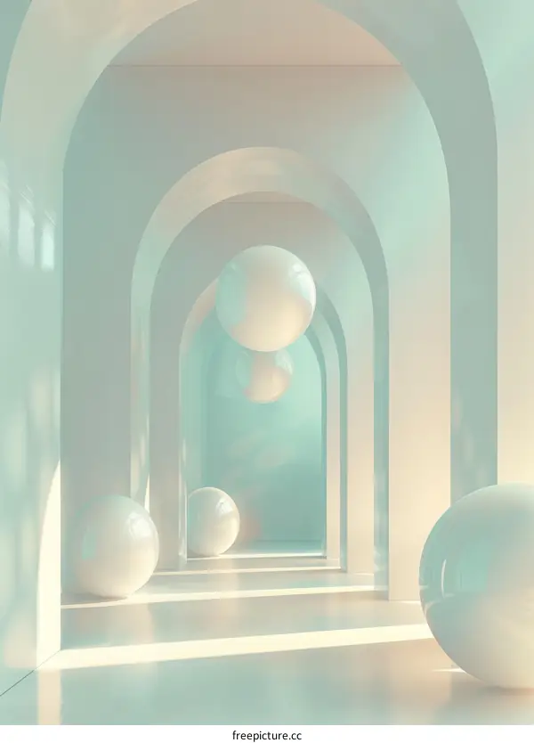 Pastel Geometric Minimalist Interior Design