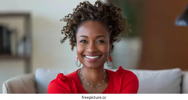 portrait of a smiling young woman