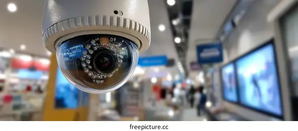 Security Surveillance Camera in Shopping Mall