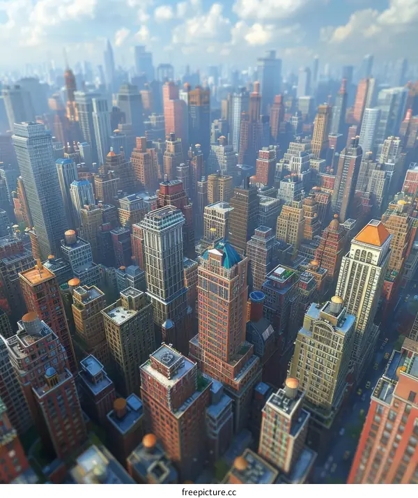 An Aerial Photo Looking Down on New York City