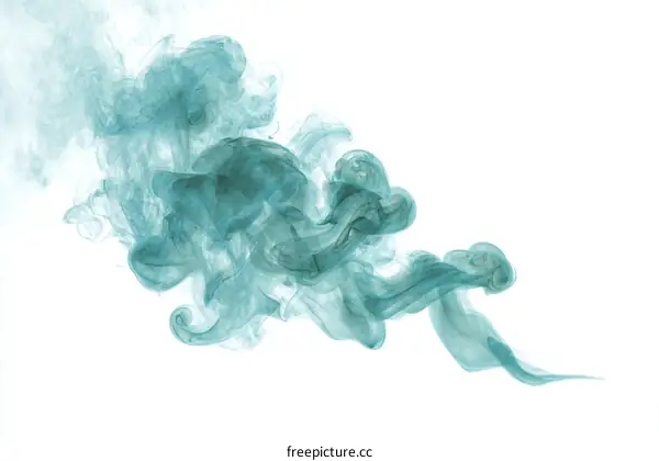Abstract Teal Smoke Design