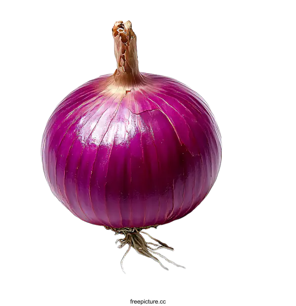 [Transparent Background PNG]Close-up of a Single Purple Onion