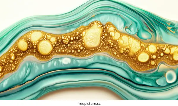 Abstract Art Acrylic Fluid Painting