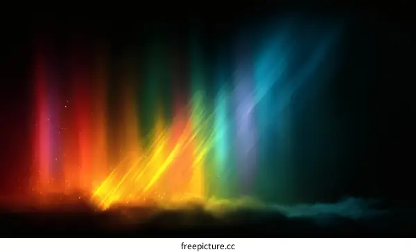 Abstract Colorful Light Trails