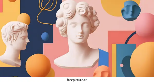 Abstract Art Sculpture with Geometric Shapes