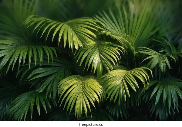 Tropical Palm Leaves Background Image