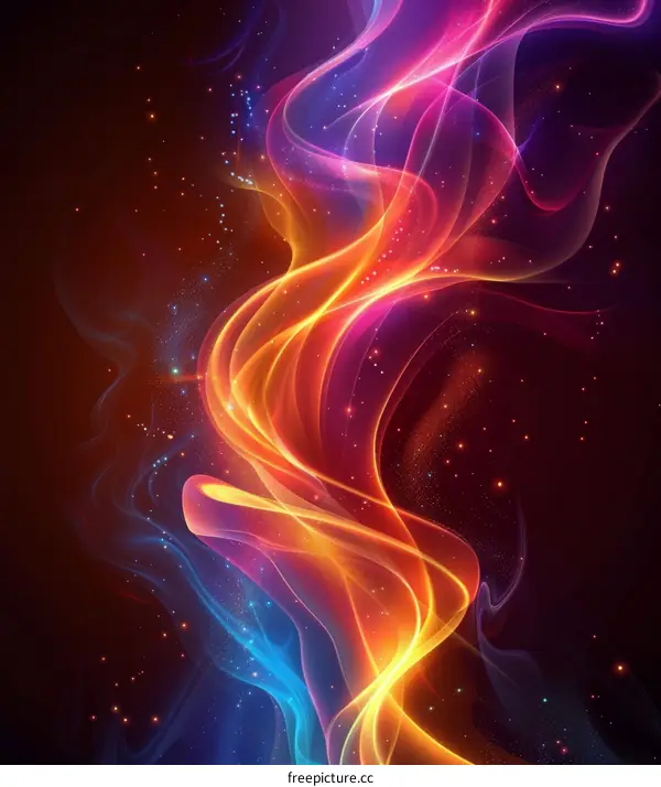 Abstract Colorful Flowing Lines