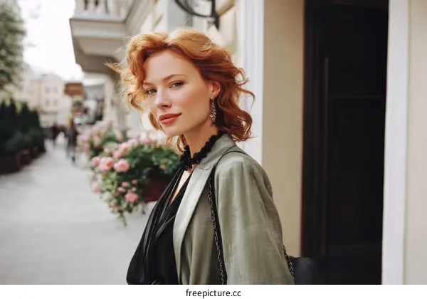 Stylish Woman in a Cityscape