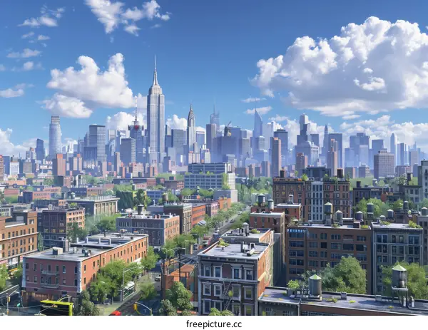 New York City Skyline Artistic Illustration