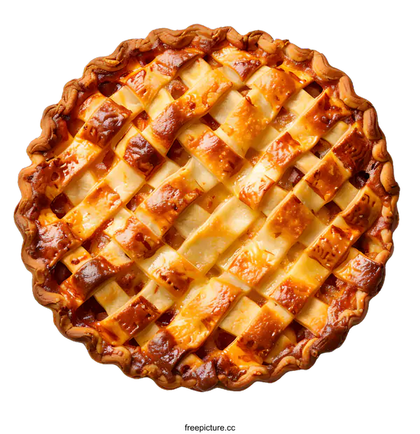 [Transparent Background PNG]Homemade apple pie isolated on white background