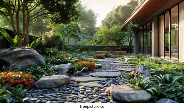 Garden landscape design renderings