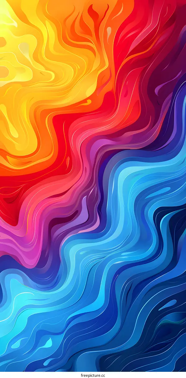 Wavy vibrant abstract background