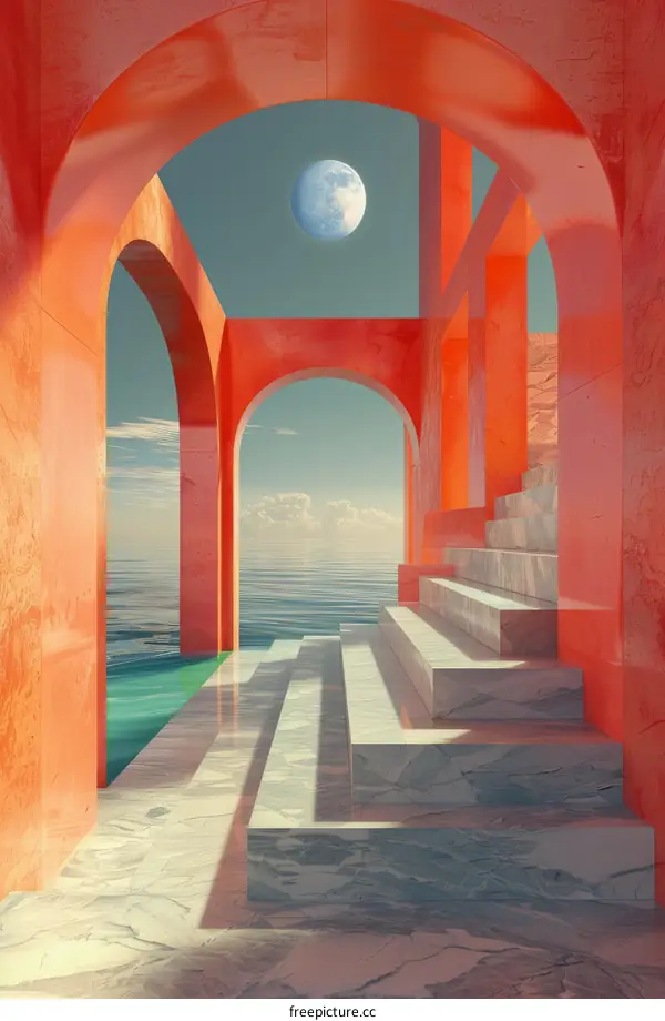 Minimalist Archway to Infinite Void