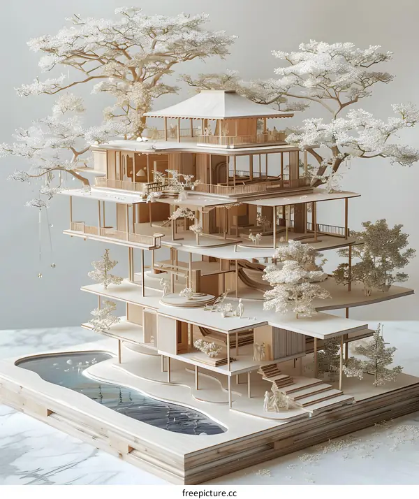 Architectural Model of a Multi Story Building