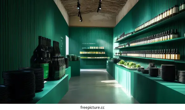 Emerald Green Grocery Store Interior Design